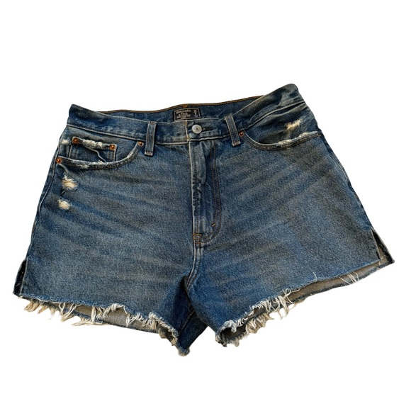 NWT, Abercrombie & Fitch Annie High Rise Distressed Short, Sz 29/8 - Picture 5 of 12